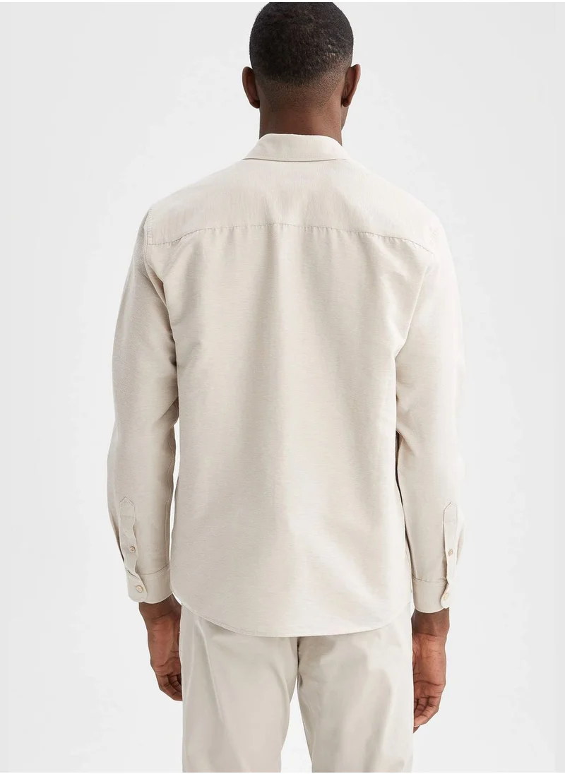 ديفاكتو Regular Fit Long Sleeve Shirt