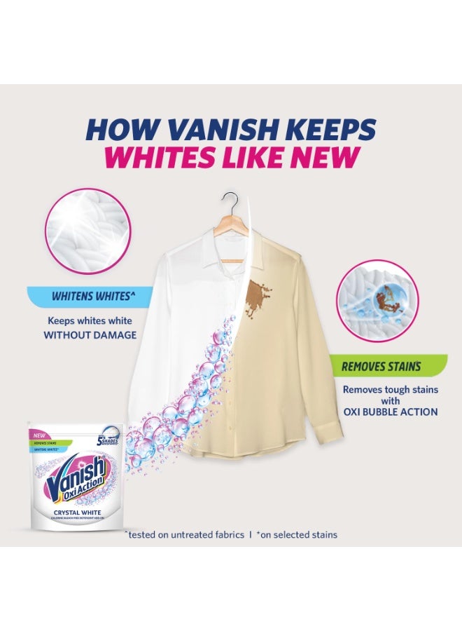 Vanish Crystal White 400 gm,Fabric Whitener|Detergent Add-On Powder|Whites like new|Instant Stain Remover|Chlorine Bleach Free|Suitable with all Washing Detergent Powders & Liquids - Image 3