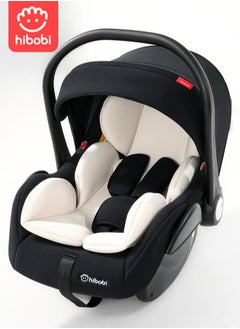 hibobi Safety Seat for Newborn Baby Car for Baby Basket Car for Sleeping With A Portable Hand Basket Rocking Chair - Black  - Image 1
