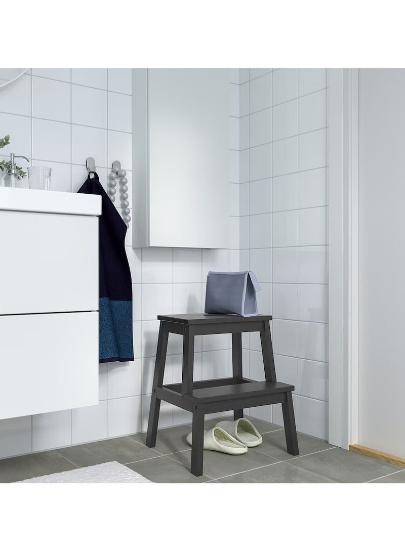 حدد المحور كرسي متدرج، مصنوع من الخشب الصلب، أقصى حمولة 100 كجم، أسود، ارتفاع 50 سم - Image 2