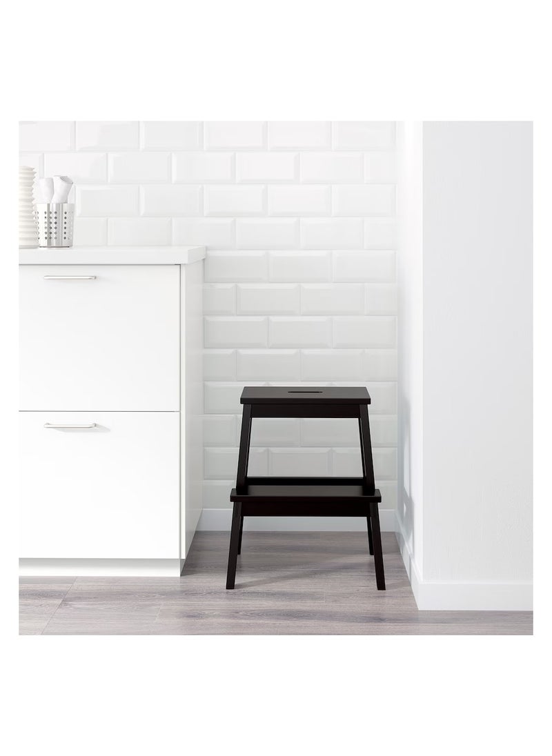 Stool - Step Stool - Solid Wood Stool Black 50 cm - pzsku/Z2597DE9406F3FD0A0594Z/45/_/1730292400/53eb2163-d445-4f36-88c0-7c54259669a2