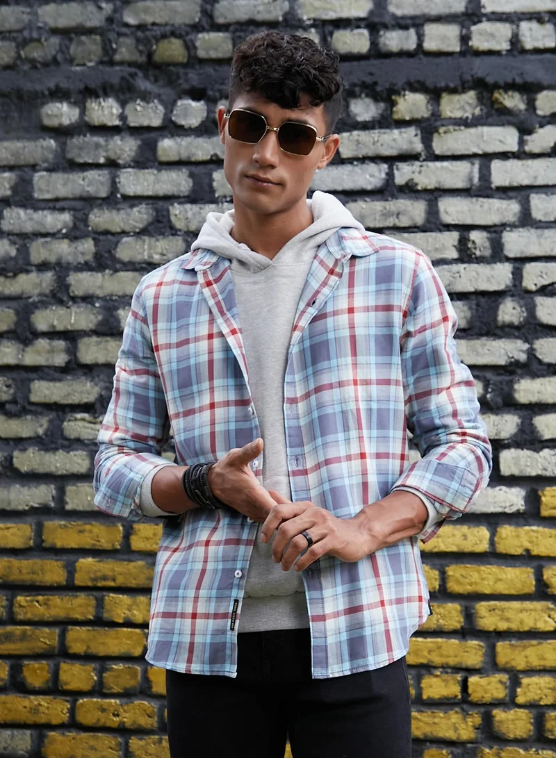 Campus Sutra Men's Multi Checks Print Shirt