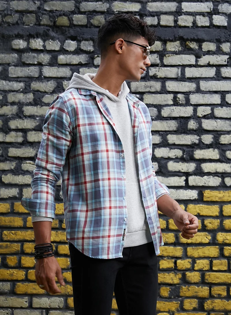 Campus Sutra Men's Multi Checks Print Shirt