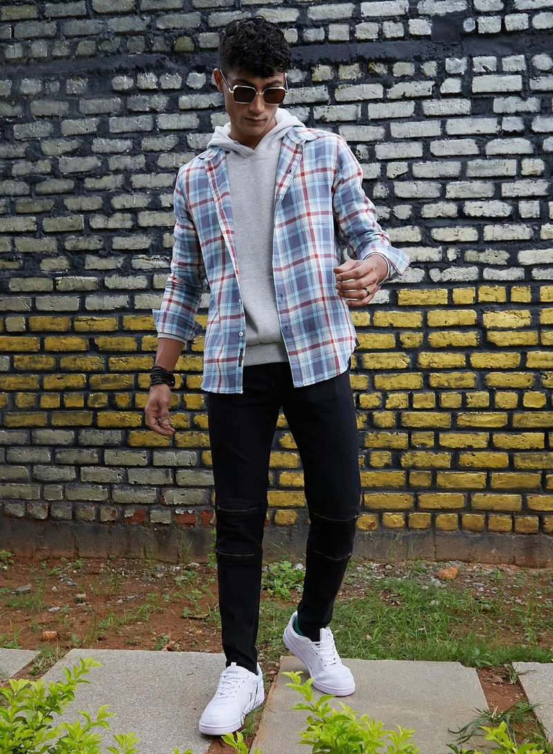 Campus Sutra Men's Multi Checks Print Shirt