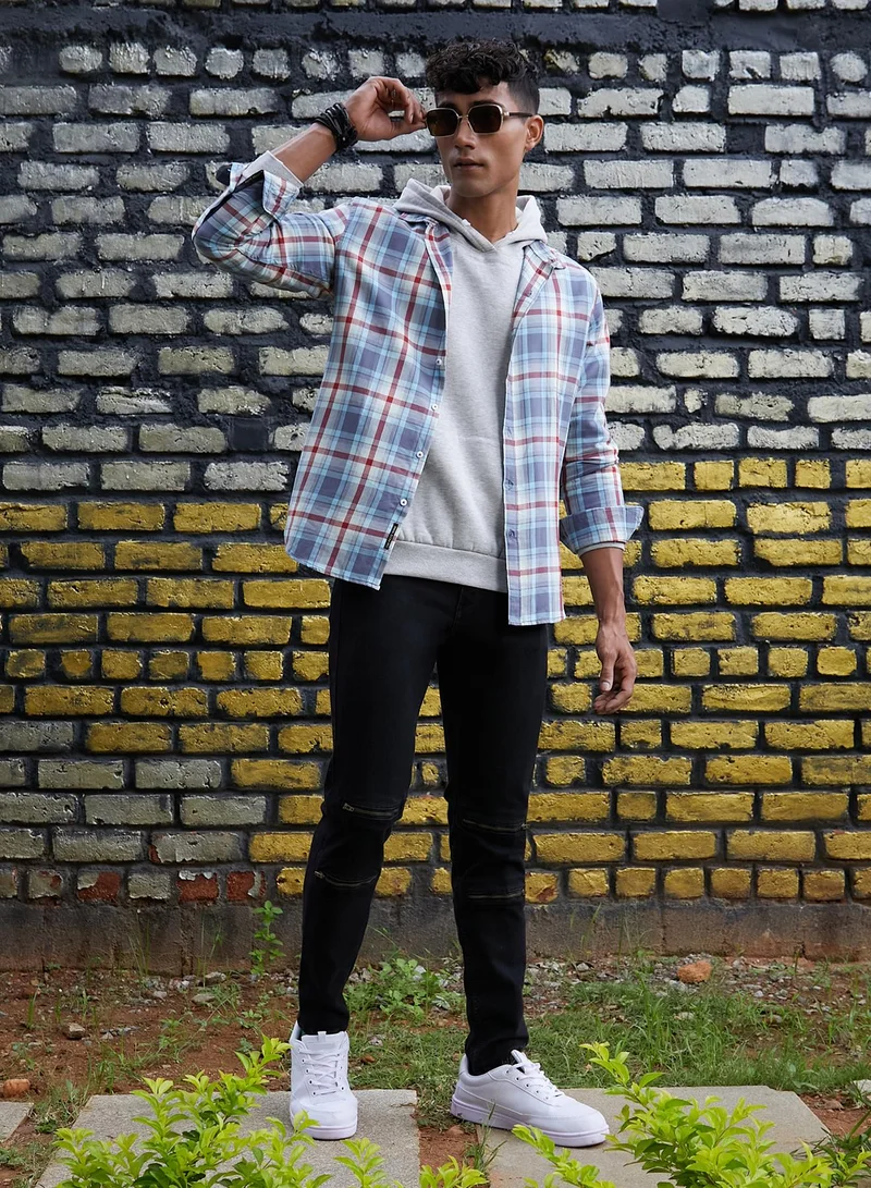 Campus Sutra Men's Multi Checks Print Shirt