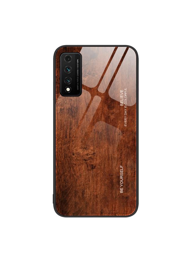 S-TOP Case For Huawei Nzone S7 Pro 5G Wood Grain Glass Protective Case - Image 1