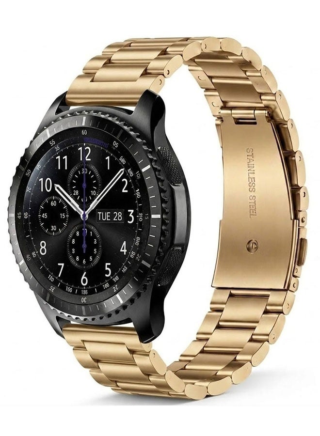 MARGOUN Metal Watch Strap 22mm Compatible with Samsung Galaxy Watch 3 45mm/Galaxy Watch 46mm/Gear S3 /Huawei Watch GT 2 46mm Quick Release Watch Bands for Men Women - Solid Stainless Steel Smart Watch