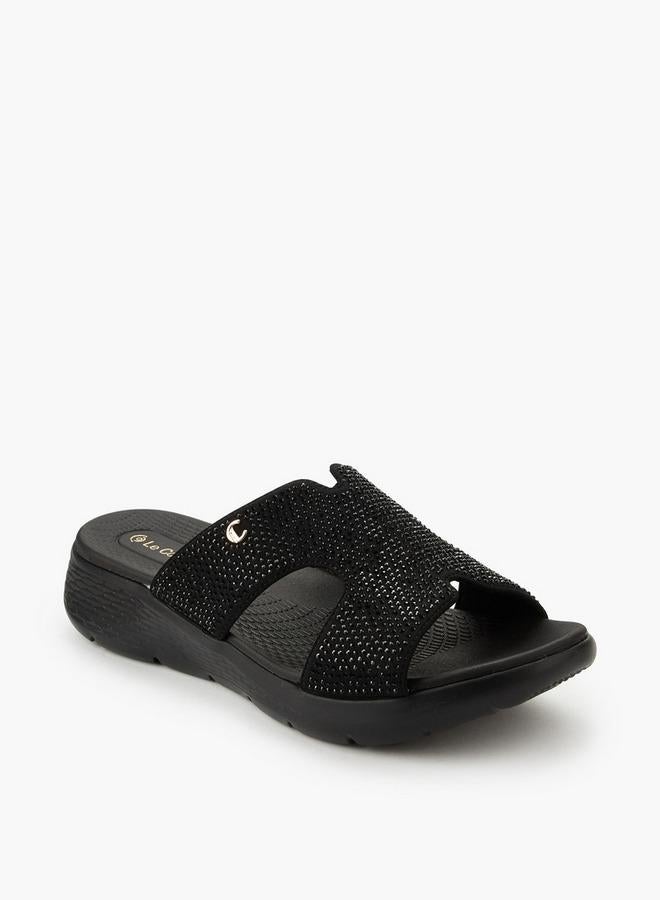 Le Confort Women Embellished Slide Sandals Ramadan Collection - Image 1