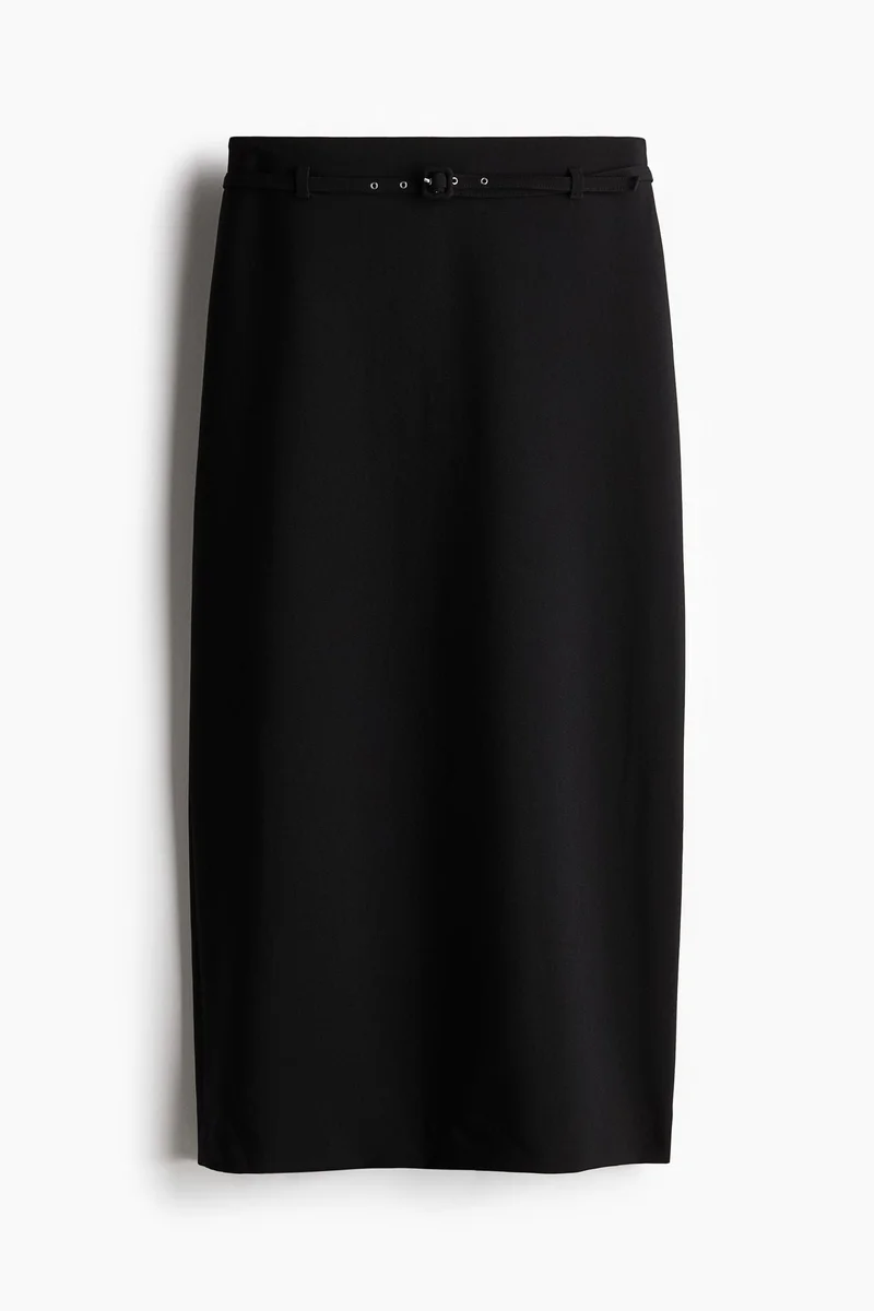 H&M Belted pencil skirt
