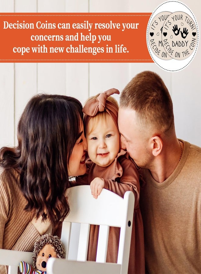 PartyYeah New Parents Decision Coin Wooden Commemorative Coin Newborn Gift Wooden Decision Flip Co-in New Mum Daddy Gifts - Image 5