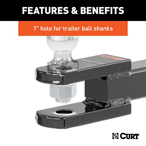 CURT 45821 Clevis Pin Hitch Ball Mount, Fits 2-Inch Receiver, 6,000 lbs, 1-Inch Hole - Image 4