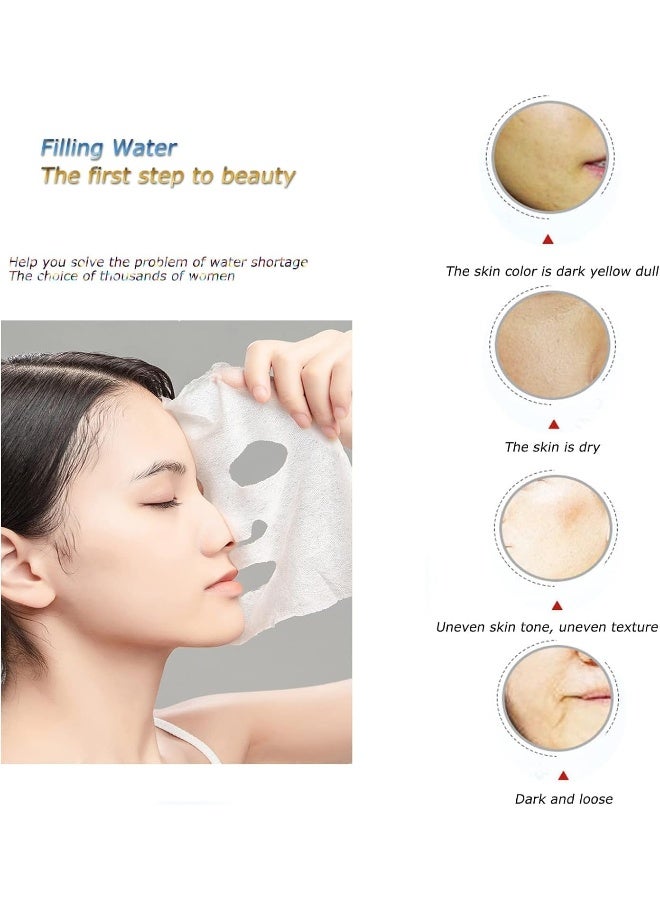 SAFENHAND Compressed Facial Mask, 100 Pcs Disposable Sheet Skin Care Sheet Beauty DIY Compressed Mask, Skin Care Face Sheet Facial Paper Natural Cotton Wrapped Paper - Image 3