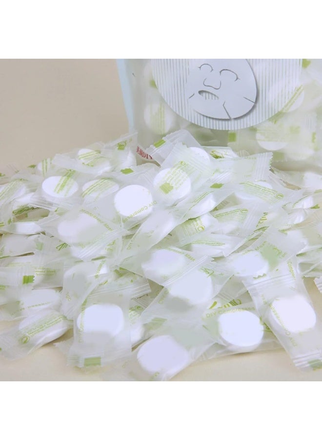 SAFENHAND Compressed Facial Mask, 100 Pcs Disposable Sheet Skin Care Sheet Beauty DIY Compressed Mask, Skin Care Face Sheet Facial Paper Natural Cotton Wrapped Paper - Image 5
