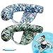 FindUWill Inflatable Pool Floats Chair 2 Pack Fabric Covered Pool Lounger Float with Sling Swimming Noodle Chairs Pool Floaties Pool Floats for Adults Blue Green - Image 3
