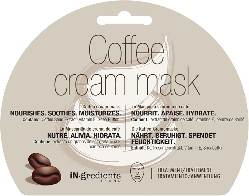 iNgredients Coffee Cream Mask Moisturizing Cleansing Exfoliating Pore Refiner for Dehydrated Sensitive Skin Made in Korea
