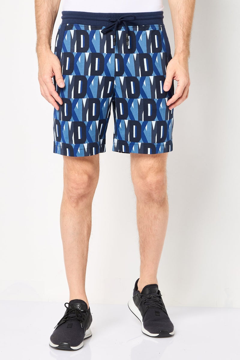 DKNY Men Allover Print Drawstring Shorts, Multicolor - Image 1