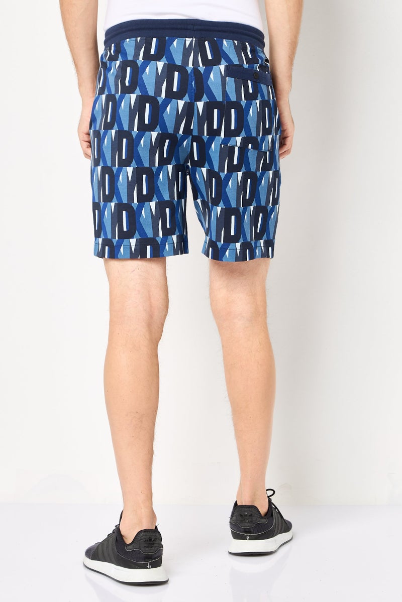 DKNY Men Allover Print Drawstring Shorts, Multicolor - Image 4