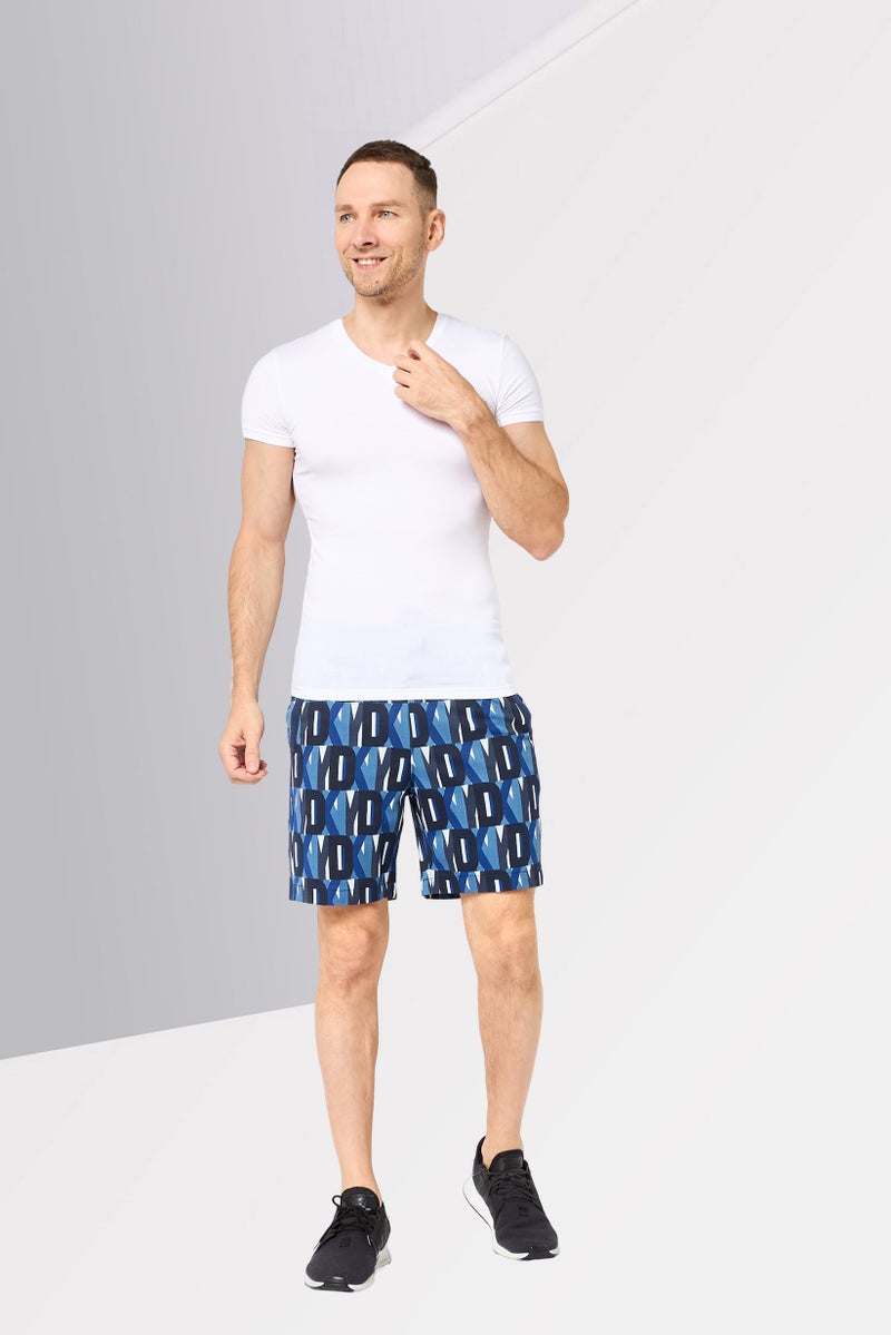DKNY Men Allover Print Drawstring Shorts, Multicolor - Image 2