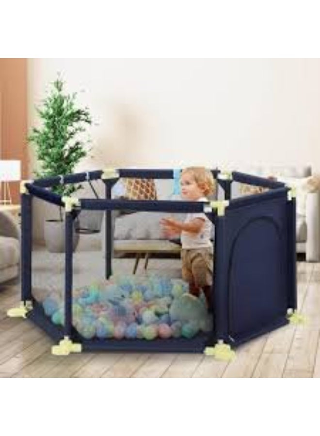 6 Panel Baby Play Pen with Colorful Balls - Image 1