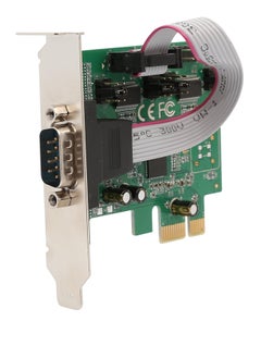 Generic 2x DP9 RS-232 PCI Express Serial Controller Card with Low Profile Bracket and ASIC 99100 Chipset.  - Image 1