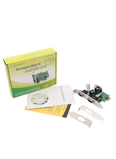 Generic 2x DP9 RS-232 PCI Express Serial Controller Card with Low Profile Bracket and ASIC 99100 Chipset.  - Image 3