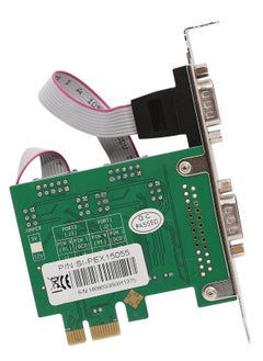 Generic 2x DP9 RS-232 PCI Express Serial Controller Card with Low Profile Bracket and ASIC 99100 Chipset.  - Image 4