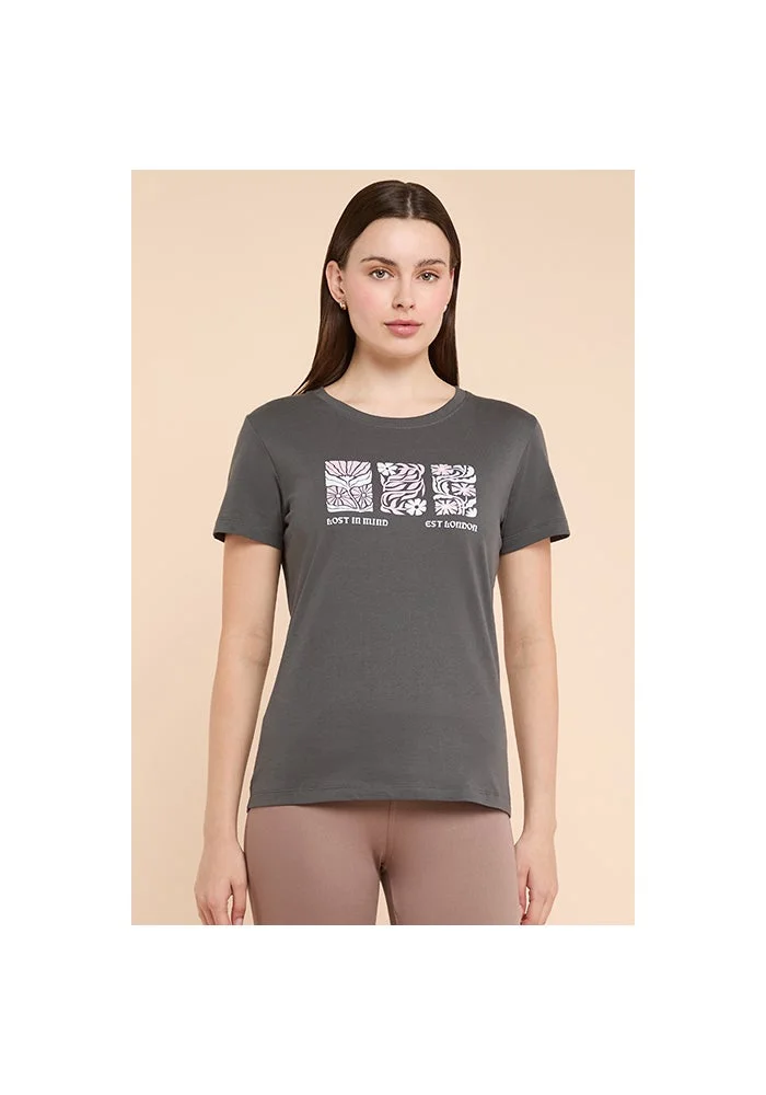 R&b Printed T-Shirt with Crew Neck and Short Sleeves