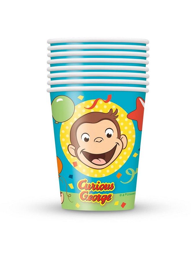 Unique Disposable Paper Cups9 Oz ; Curious George ; 8 Pcs 9Oz Multi - Image 2