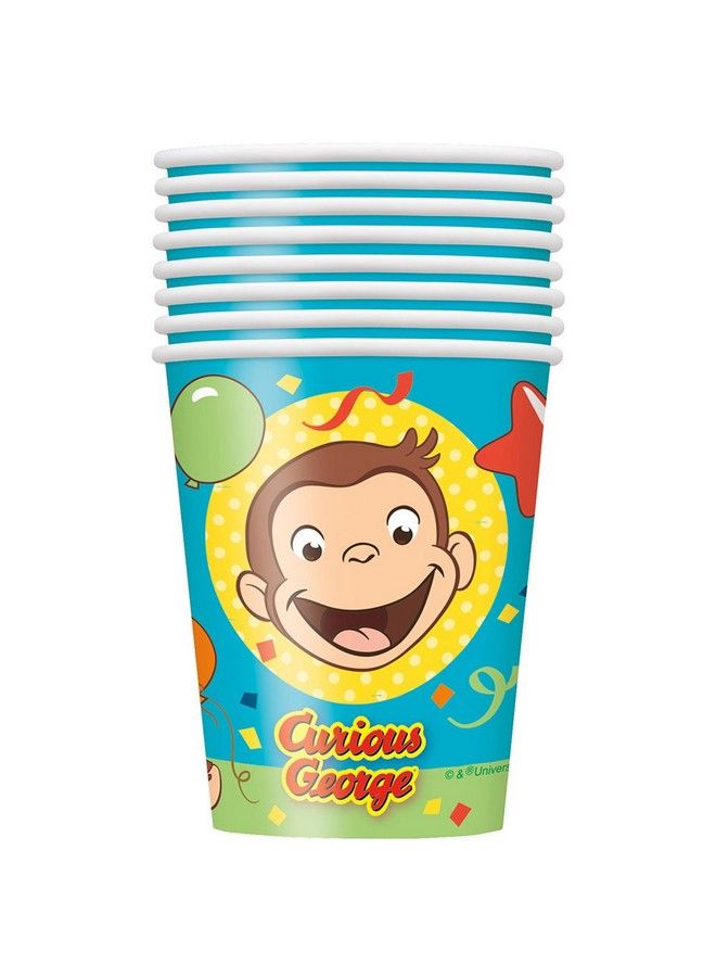 Unique Disposable Paper Cups9 Oz ; Curious George ; 8 Pcs 9Oz Multi - Image 3