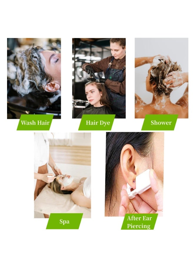 Winner 300 Pcs Disposable Ear Covers for Shower, Clear Waterproof Ear Covers for Bathing, Waterproof Plastic Ears Shower Caps for Hair Dye Spa Salon Beauty Treatments - Image 4