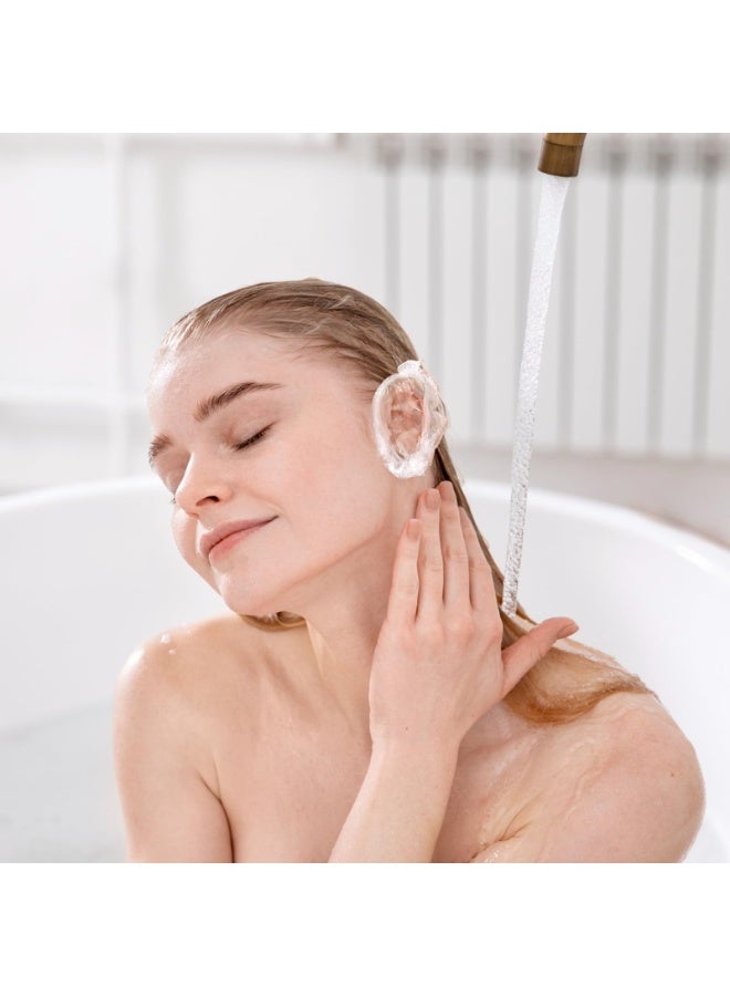 Winner 300 Pcs Disposable Ear Covers for Shower, Clear Waterproof Ear Covers for Bathing, Waterproof Plastic Ears Shower Caps for Hair Dye Spa Salon Beauty Treatments - Image 2