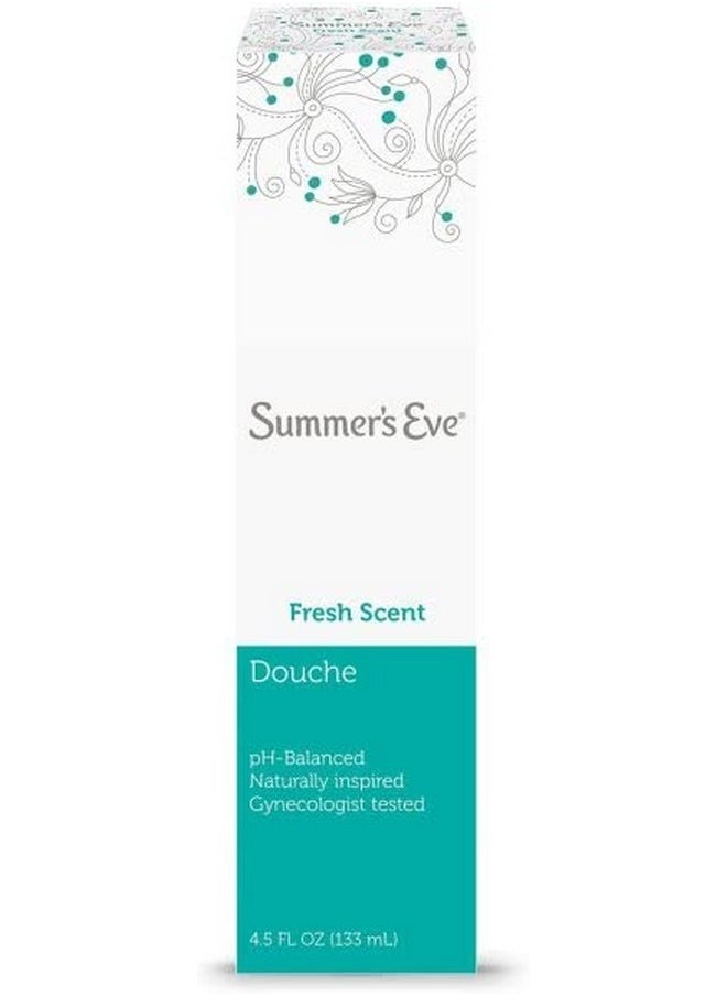Summer's Eve - (Pack of 4 Bottles) Summer's Eve Fresh Scent Douche Vinegar & Water, Feminine Wash, 4.5oz Bottles. PH Balanced, Naturally Inspired, Gynecologist Tested (Pack of 4 Bottles, 4.5oz Each Bottle) - Image 1