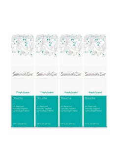 (Pack of 4 Bottles) Summer's Eve Fresh Scent Douche Vinegar & Water, Feminine Wash, 4.5oz Bottles. PH Balanced, Naturally Inspired, Gynecologist Tested (Pack of 4 Bottles, 4.5oz Each Bottle)