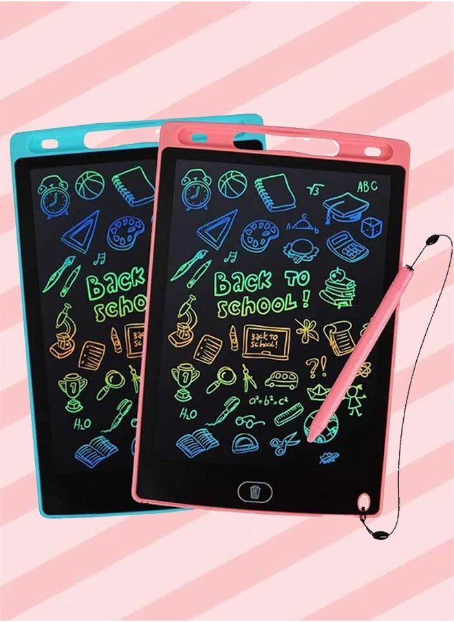 Generic LCD Writing Tablet for Kids, 12 Inch Colorful Doodle Board Drawing Pad, Erasable Electronic Painting Pads, Reusable Writing Pad, with Lock Function Educational Toy Gift for Girls Boys Toddlers (Blue)  - Image 4
