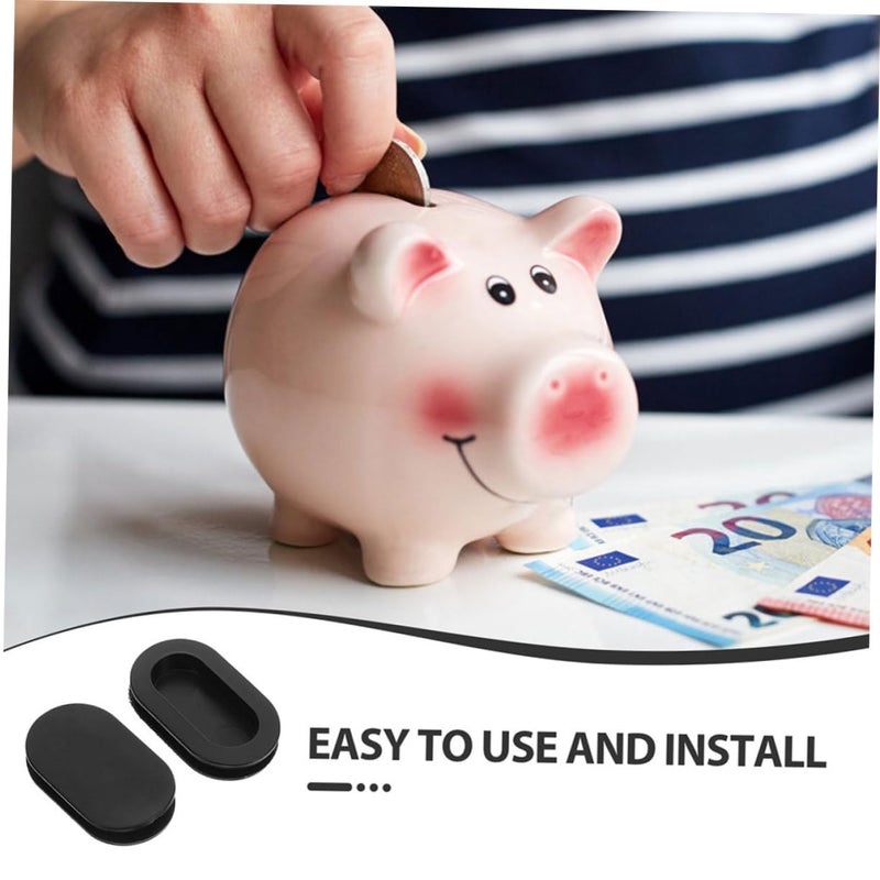 20pcs Rubber Oval Stoppers For Money Saving Box Secure Double Design Storage - Image 4