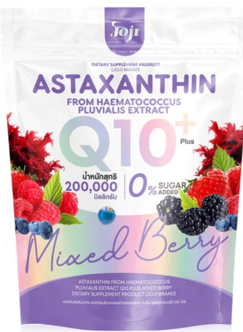 Joji Astaxanthin Q10+ Mixed Berry Drink – Powerful Antioxidant Supplement with 7 Berry Extracts | 0% Sugar Added (200,000 mg) - Image 1