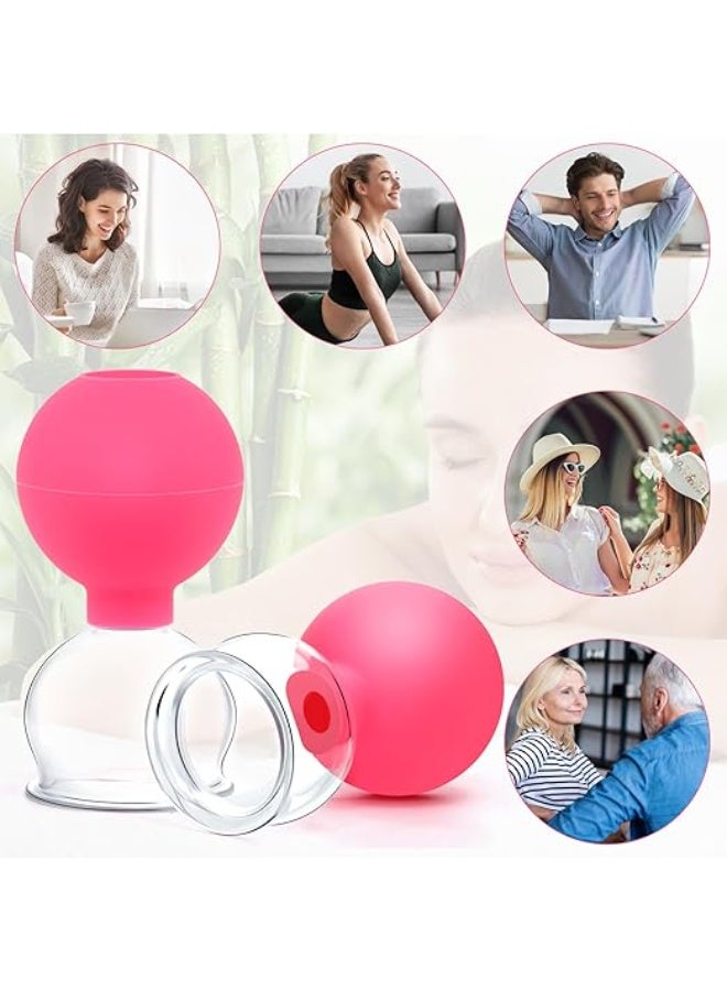 5-Piece Professional Glass Cupping Set – Medical-Grade Vacuum Suction Cups with Silicone Bulbs – Fireless Massage Therapy for Face & Body – Relieve Muscle Pain & Fatigue - Image 2