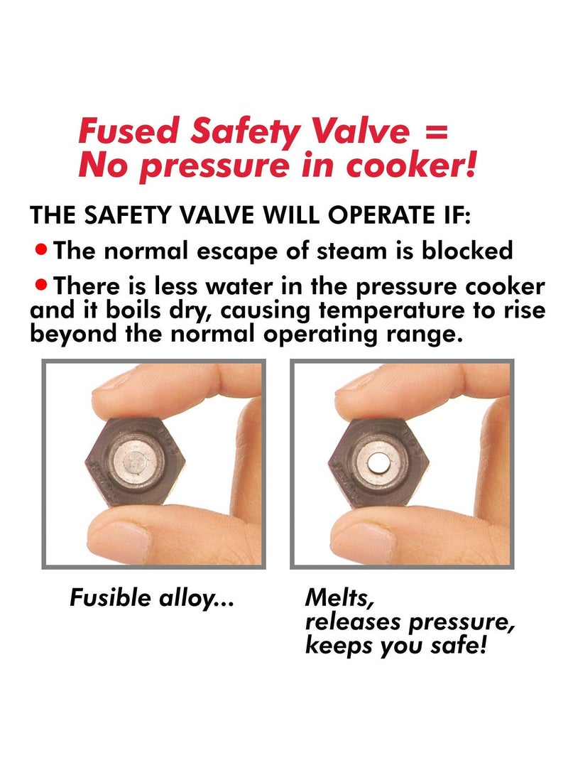 Hawkins Aluminium Safety Valve For All Hawkins Pressure Cookers From 1.5 Litre To 14 Litre, Black, Standard (BP SV), 14 Liter - Image 5