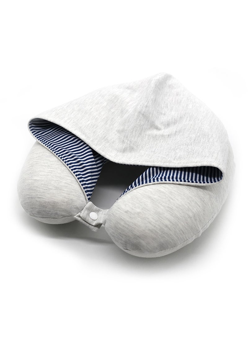TYCOM Travel Pillows Neck Pillow for Travel U Shape Neck Support Comfortable and Breathable Cover Airplane Travel Kit with Eye Masks Earplugs and Luxury Bag Light Blue.  - Image 1