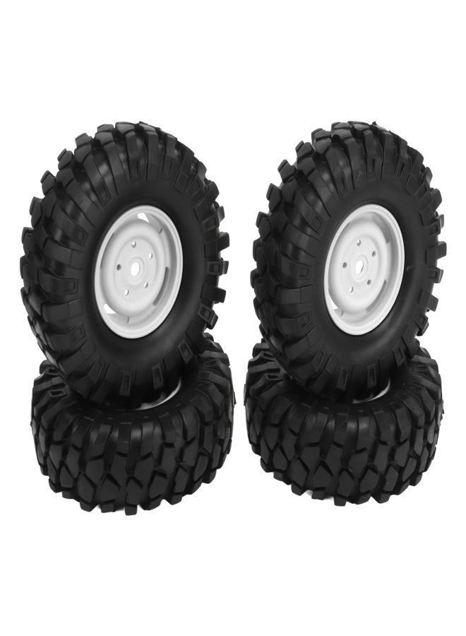4PCS RC Off Road Vehicle Tires 1.9 Inch Universal Rubber RC Wheels and Tires for RC Off Road Vehicle Climbing Car White - Image 2
