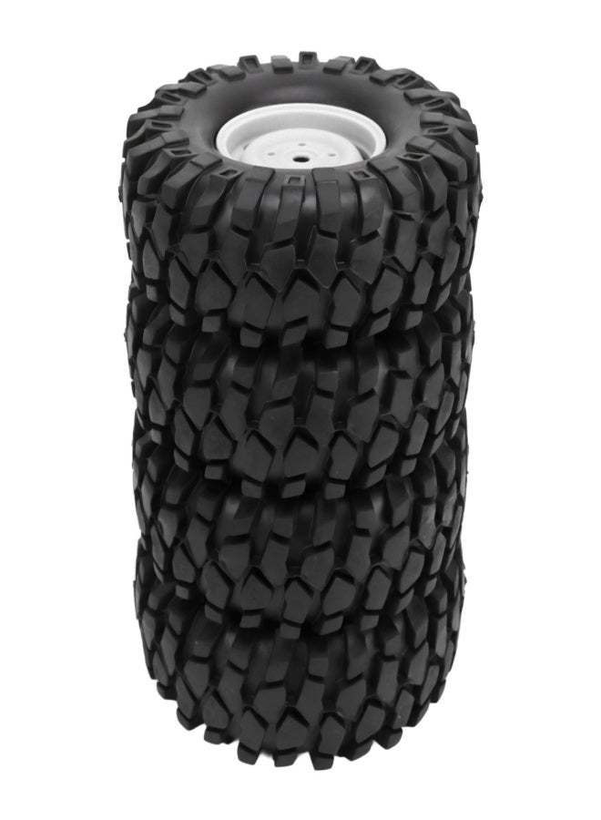 4PCS RC Off Road Vehicle Tires 1.9 Inch Universal Rubber RC Wheels and Tires for RC Off Road Vehicle Climbing Car White - Image 5