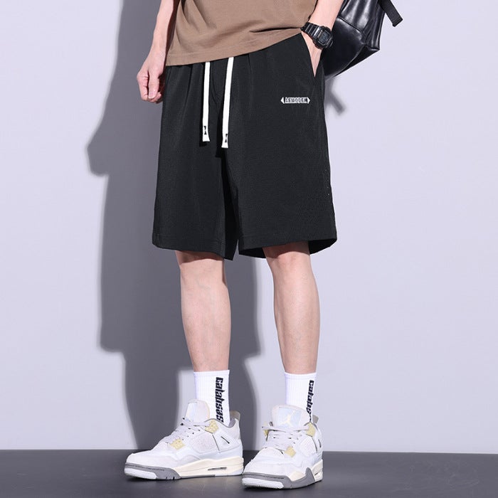 Summer Casual Shorts Boys Summer Thin Loose Beach Breeches Ice Silk Pants Men'S Sports Pants - Image 1