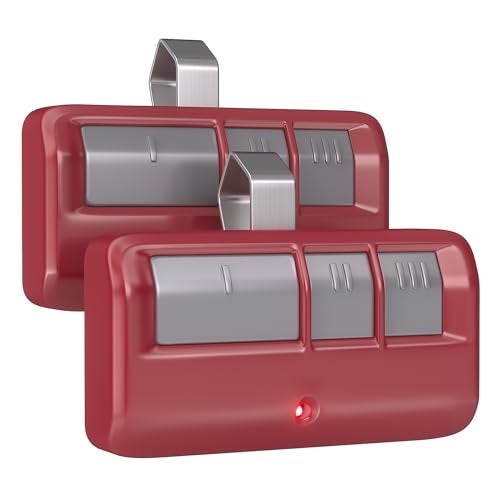 CreaCity 2 for Chamberlain LiftMaster Craftsman Garage Door Opener Remote 893LM 893Max 971LM Universal, Red - Image 1