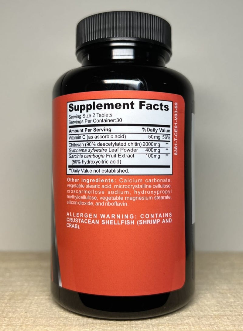 Trust SUPER SLIM by TRUST – Fat Blocker & Calorie Inhibitor Supplement with Chitosan for Weight Loss, Appetite Control, & Sugar Craving Reduction (60 Tablets) - Image 4