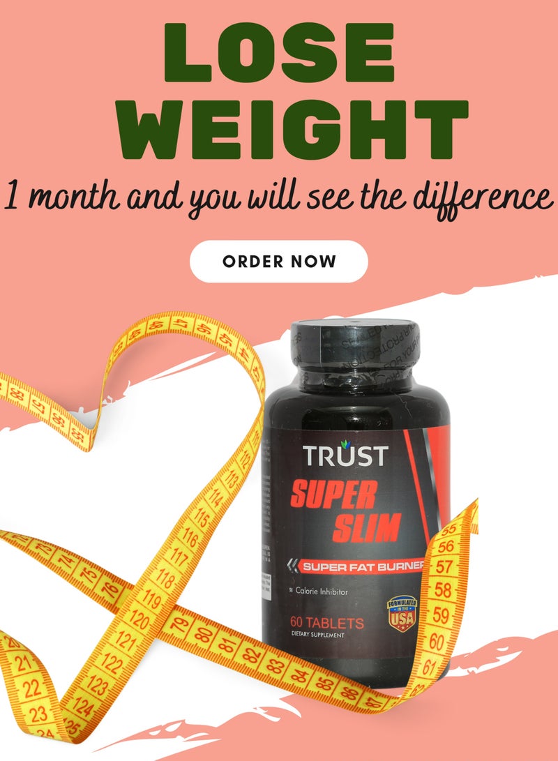 Trust SUPER SLIM by TRUST – Fat Blocker & Calorie Inhibitor Supplement with Chitosan for Weight Loss, Appetite Control, & Sugar Craving Reduction (60 Tablets) - Image 3