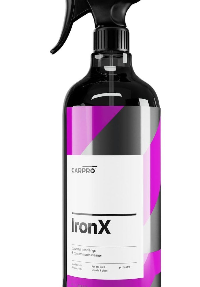 CARPRO IronX مزيل الحديد يوقف بقع الصدأ والفشل المبكر لطبقة الطلاء مزيل الملوثات الحديدية 1 لتر مع بخاخ 34 أونصة - Image 2