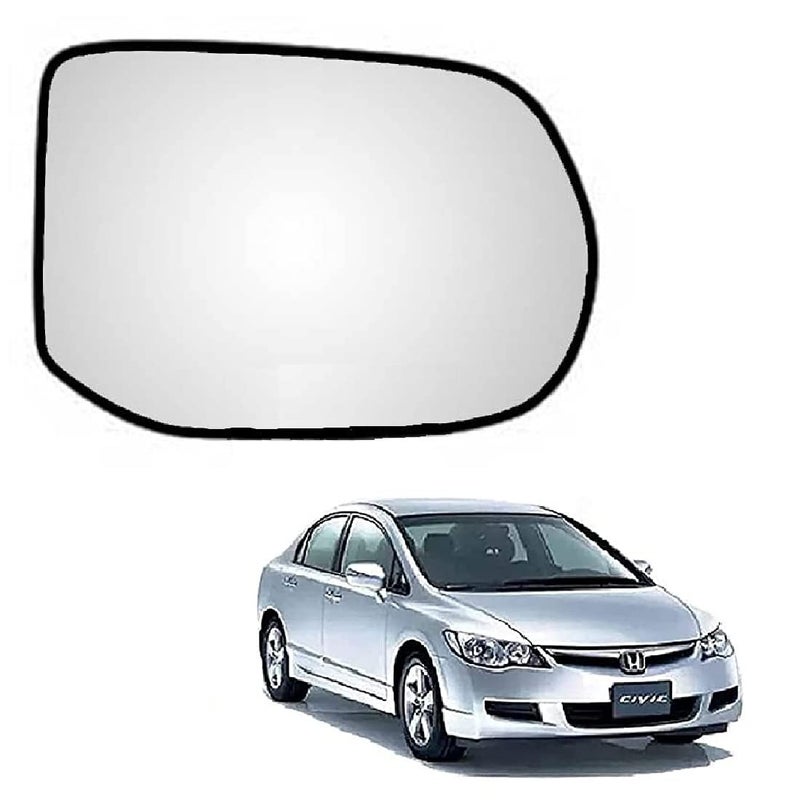 STYCARO OVRM Side Rear View Mirror Glass/Sub Mirror Plate compatible with Honda Civic 8th GEN 2006-2012 Year Model (RIGHT DRIVER SIDE) - Image 1