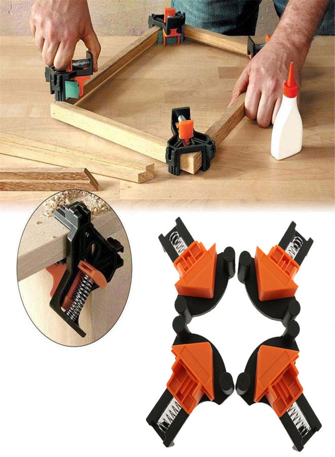 Set of 4 Corner Clamps 90 Degree Right Angle Clamps Woodworking Clamp Tools for Carpenters Hand Tools - Image 1