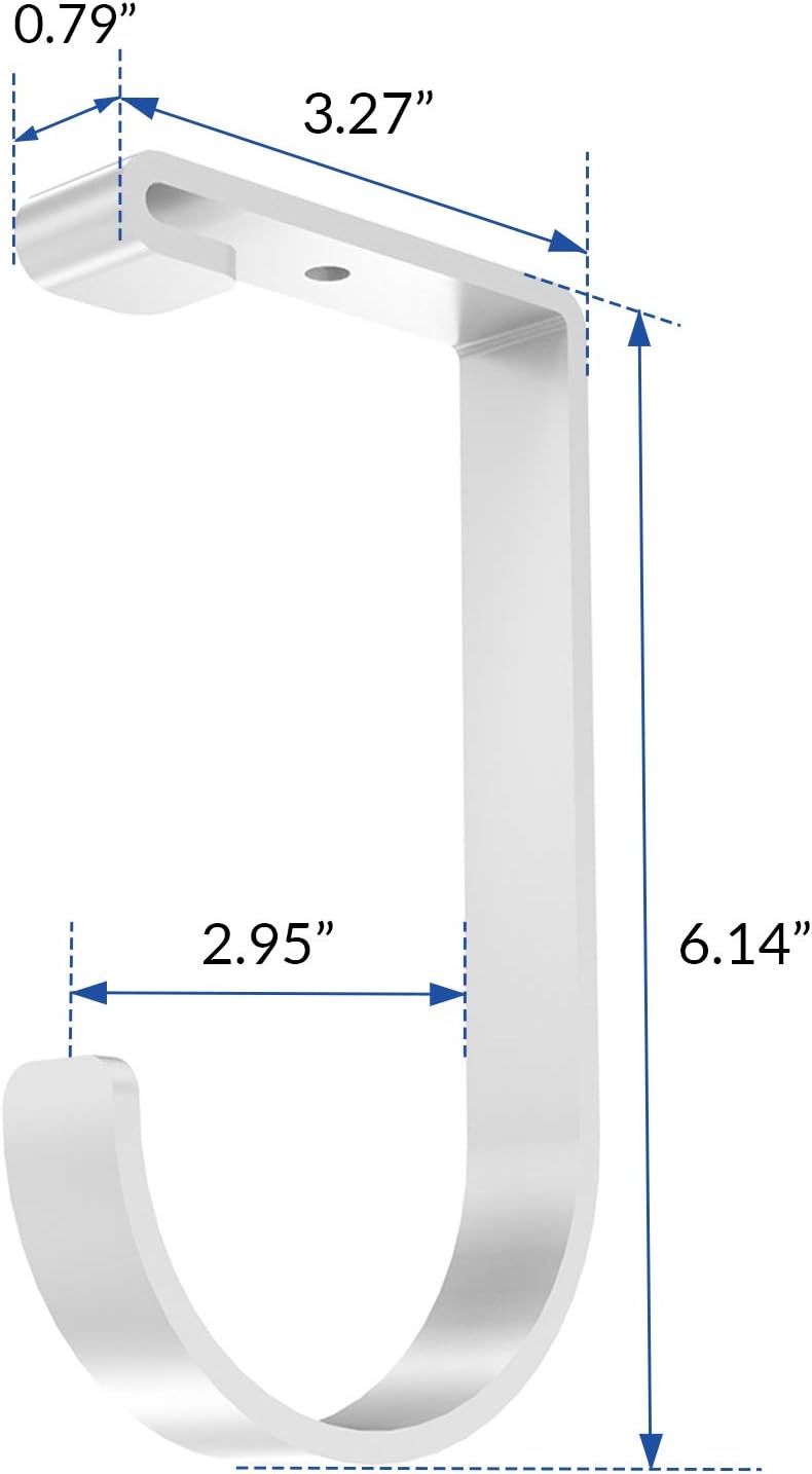 FLEXIMOUNTS 4 Pack Add On Storage Flat Hook Accessory for Garage Ceiling Rack and Wall Shelving, Max Weight Capacity up to 50lbs, White - Image 2