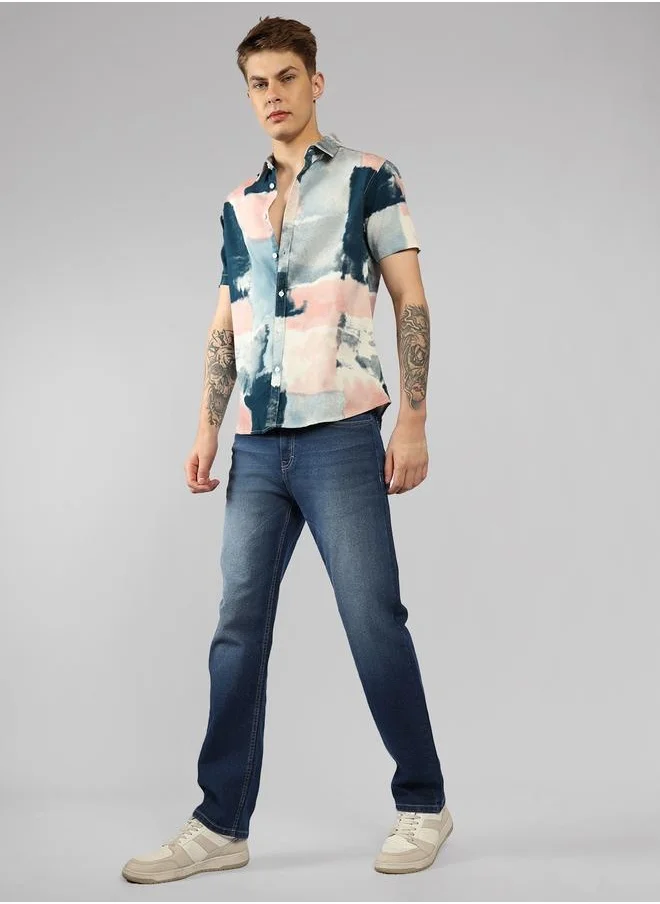 دينيس لينغو Men's Regular Fit Multi-Color Casual Shirt